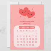 2025年2月月次ハートカレンダやる気を起こさせるー 招待状 (正面)