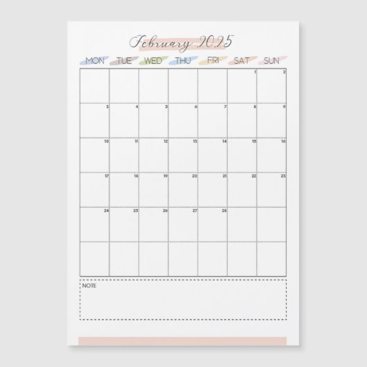 2025年2月 個別月マグネットカード (正面)