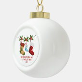 2025年3月の初めてのクリスマス | かわいい セラミックボールオーナメント (右)