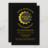 2025年3月太陽のEclipse Breakfast Viewingパーティー 招待状 (正面/裏面)