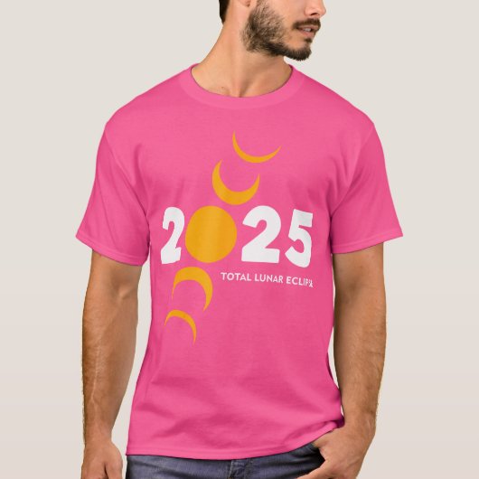 2025年3月14日の皆既月食 ブラッドムーン Tシャツ (正面)