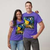 2025年3月29日 部分日食 ナイトシーン fr tシャツ (ユニセックス)