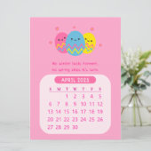 2025年4月イースターやる気を起こさせるカレンダー 招待状 (スタンド正面)