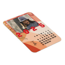 2025年4月元旦カレンダー家族の写真 マグネット