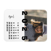 2025年4月正月カレンダー家族の写真 マグネット (横)