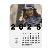 2025年4月正月カレンダー家族の写真 マグネット (縦)