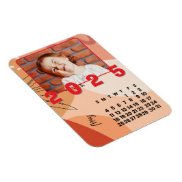 2025年5月の新年カレンダー家族の写真 マグネット