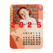 2025年5月の新年カレンダー家族の写真 マグネット (縦)