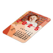 2025年5月の新年カレンダー家族の写真 マグネット (左側)