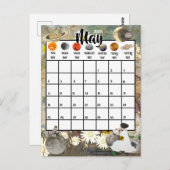 2025年5月カレンダー占星術の日 ポストカード (正面/裏面)