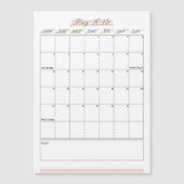 2025年5月磁気カレンダー (正面)