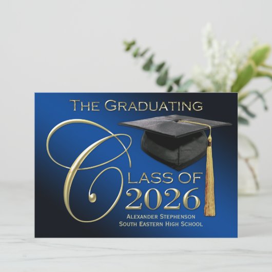 2025年5x7クラスの青色卒業発表 招待状 (スタンド正面)