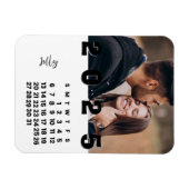 2025年7月正月カレンダー家族の写真 マグネット (横)