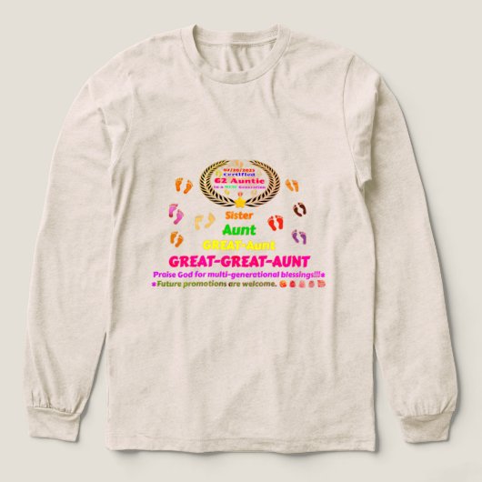 2025年7月20日 曾祖伯母ゴールドスターお祝い トライブレンドTシャツ (デザイン正面)