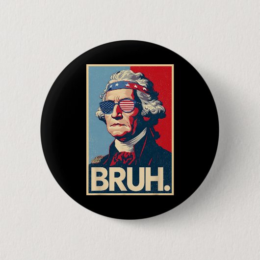 2025年7月4日ジョージ・ワシントンブラ。ミームパー 缶バッジ (正面)