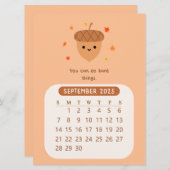 2025年9月かわいいカレンやる気を起こさせるダー 招待状 (正面/裏面)