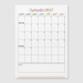 2025年9月磁気カレンダー (正面)