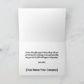 2025年 おしゃれなカスタム ゴールド ビジネス ニューヨール シーズンカード (内部)