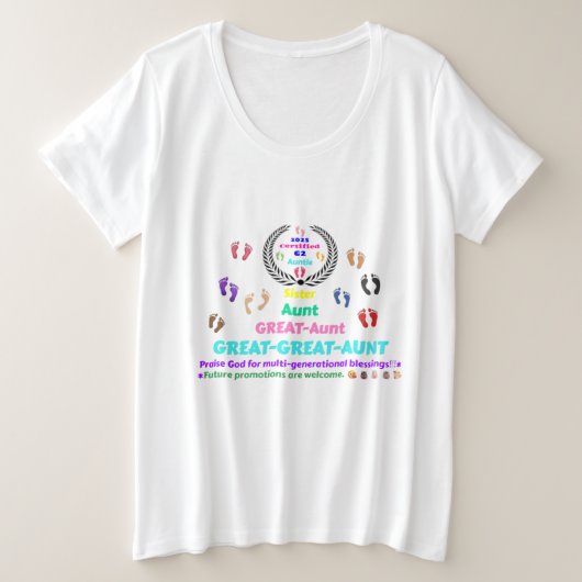 2025年 お偉いお叔母様(G2) 記念グッズ プラスサイズTシャツ (デザイン正面)