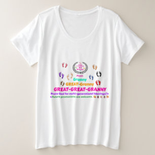 2025年 お曾祖曾祖母 記念グッズ プラスサイズTシャツ