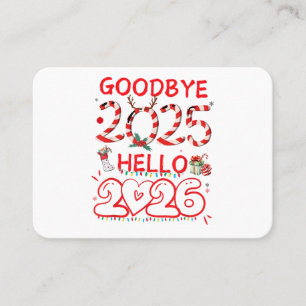 2025年 さようなら 2026年 こんにちは メリークリスマス ハッピーニュー 名刺