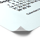 2025年 アリスブルー カレンダー / Janz Print ポスター (角)