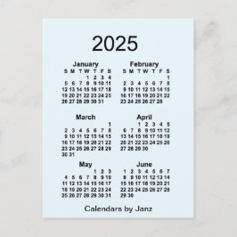 2025年 アリスブルー 6か月 ミニカレンダー（ジャンZ著） ポストカード