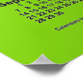 2025年 イエローグリーンのカレンダー（Janz Print） ポスター (角)