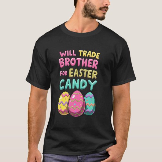 2025年 イースター キャンディ 兄弟 トレード ジョーク Tシャツ (正面)