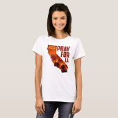 2025年 カリフォルニア山火事祈りTシャツ Tシャツ (正面フル)