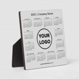 2025年 カレンダー 会社 ロゴ グレー ビジネス フォトプラーク