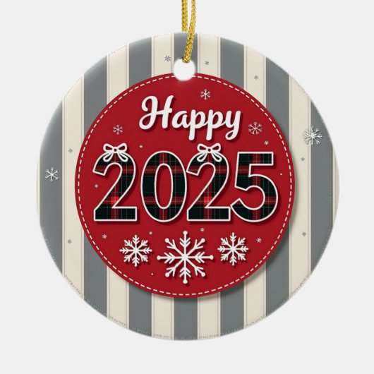 2025年 クリスマスおめでとう セラミックオーナメント (正面)