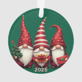 2025年 クリスマス ノーム 3体 オーナメント (裏面)