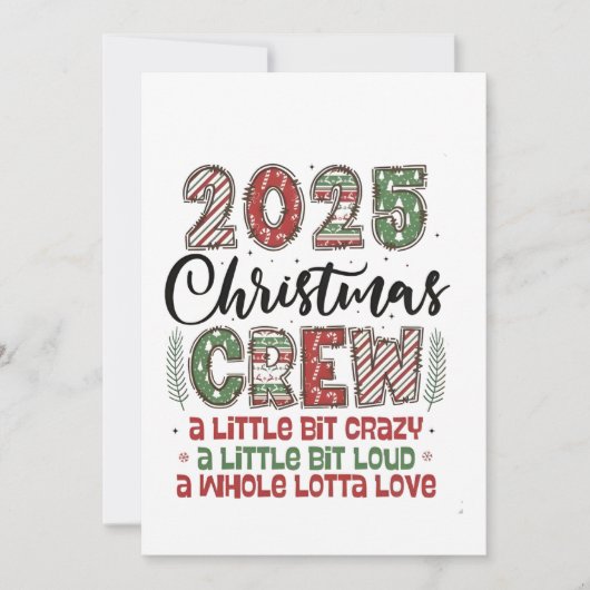 2025年 クリスマス 仲間 家族 おそろい コーデ Xmas 招待状 (正面)