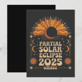 2025年 ケベック カナダ 部分日食 招待状 (正面/裏面)