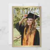 2025年 ゴールド ブラック ロースクール 卒業パーティー 招待状 (裏面)