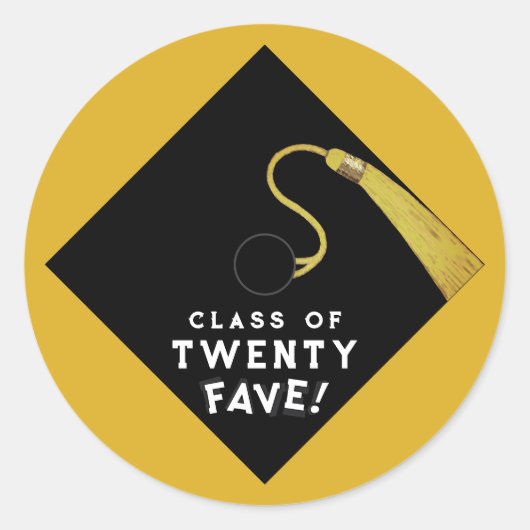 2025年 ゴールド 卒業クラス ラウンドシール (正面)