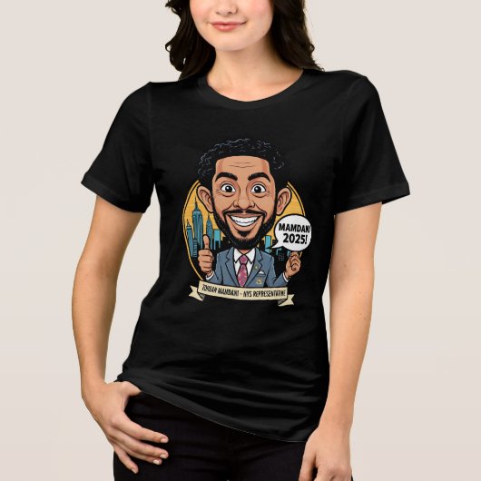 2025年 ゾラン・マムダニ ニューヨーク市 トライブレンドTシャツ (正面)