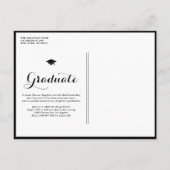 2025年 ブラッククラス 写真コラージュ 卒業 案内ポストカード (裏面)