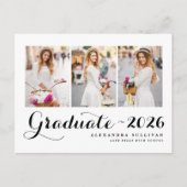 2025年 ブラッククラス 写真コラージュ 卒業 案内ポストカード (正面)