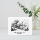 2025年 個人向け サンフランシスコ ゴールデンゲート お正月カード シーズンポストカード (スタンド正面)