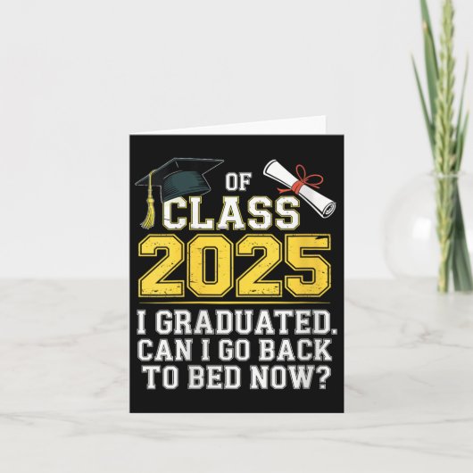 2025年 女子卒業 おめでとう もう学校に戻るのやめてくれない? カード (正面)
