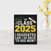 2025年 女子卒業 おめでとう もう学校に戻るのやめてくれない? カード (黄色い花)