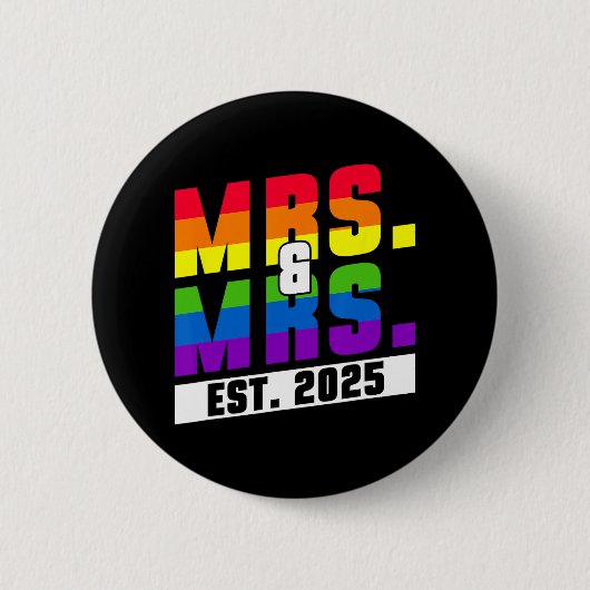2025年 妻と妻のGay Pride結婚式 缶バッジ (正面)