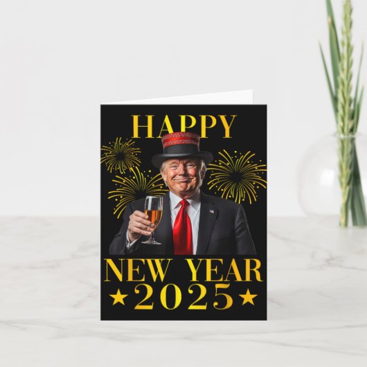 2025年 新年おめでとう トランプ 新年 新アメリカ カード (正面)