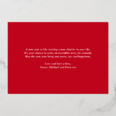 2025年 新年の写真 紅金 箔シーズンカード (裏面)