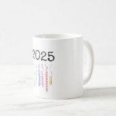 2025年、新年、ストリーマー付きコーヒーマグ コーヒーマグカップ (正面右)