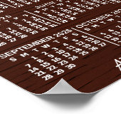 2025年 月別カレンダー 木製 オーダーメイド 3枚の写真 ポスター (角)