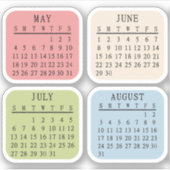 2025年 月別 ブジュー プランナー バレットジャーナル カレンダー シール (正面)