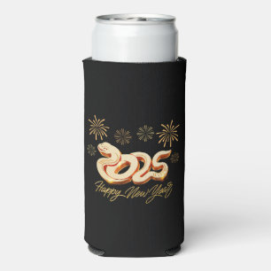 2025年 謹賀新年 巳年 スリム缶クーラー